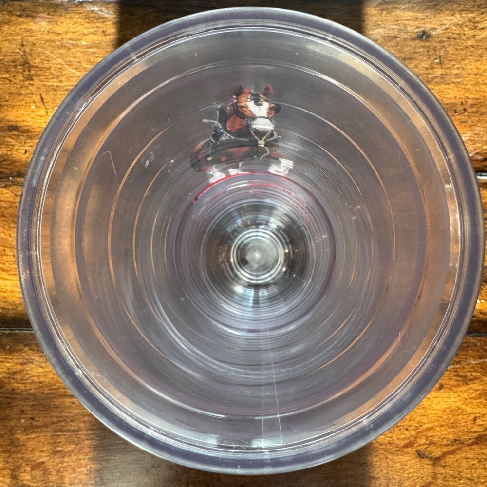 Budweiser Clydesdale Clear and Red Tumbler - Picture 4 of 7